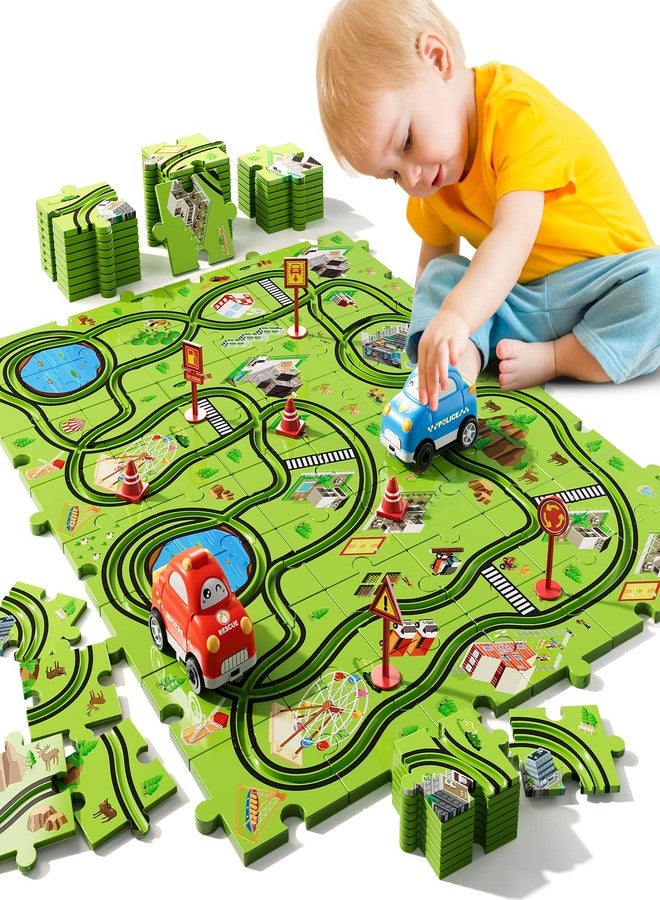 Bennol Toddler Toys Gifts for 2 3 4 5 Year Old Boys, 56pcs Jigsaw Puzzle Race Track Car Set for Kids Boys Toddlers 1-3 2-4 3-5 4-6, Puzzle Tracks Car Toys Gifts for 2 3 4 5 Year Old Boy Kid - Image 5